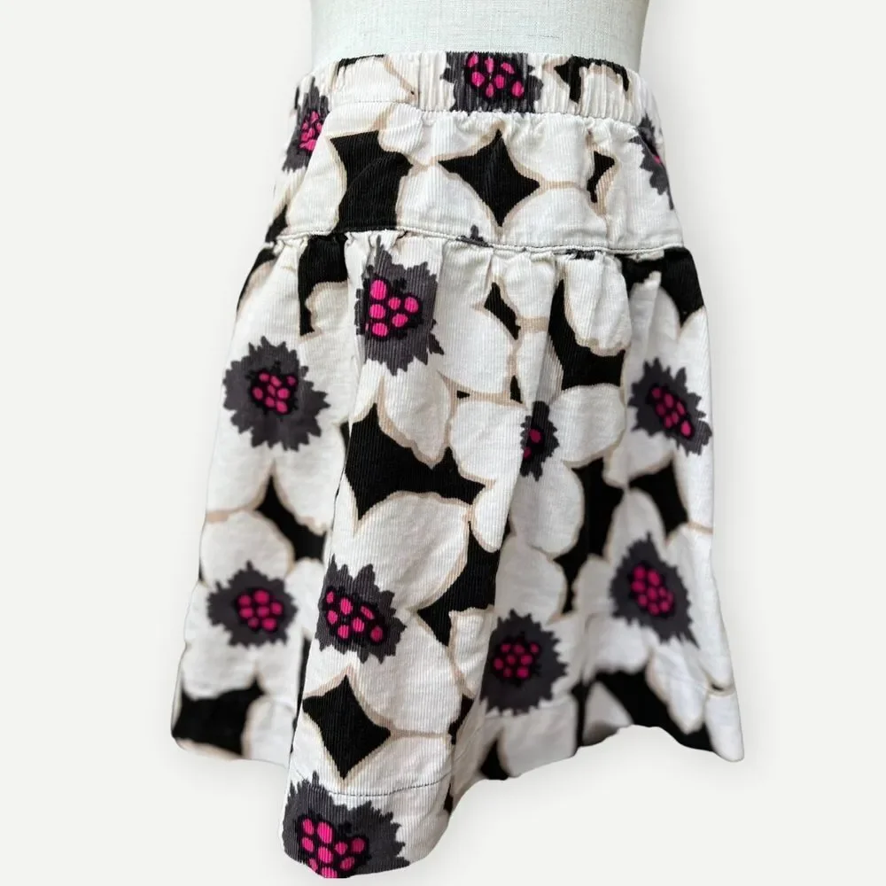 Genuine Kids from Oshkosh Girls Kids Cotton Floral Corduroy Mini Skirt. 4. 4T.